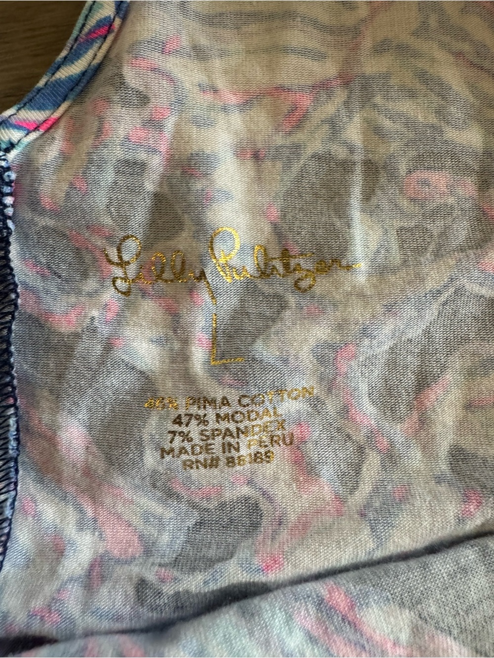 Lilly Pulitzer Navy Multi Seashell Print Tank Top - Picture 2 of 3